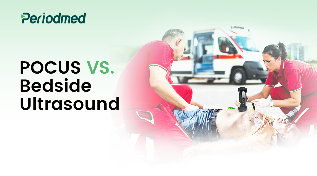 Patient diagnosed with utlrasound beside ambulence