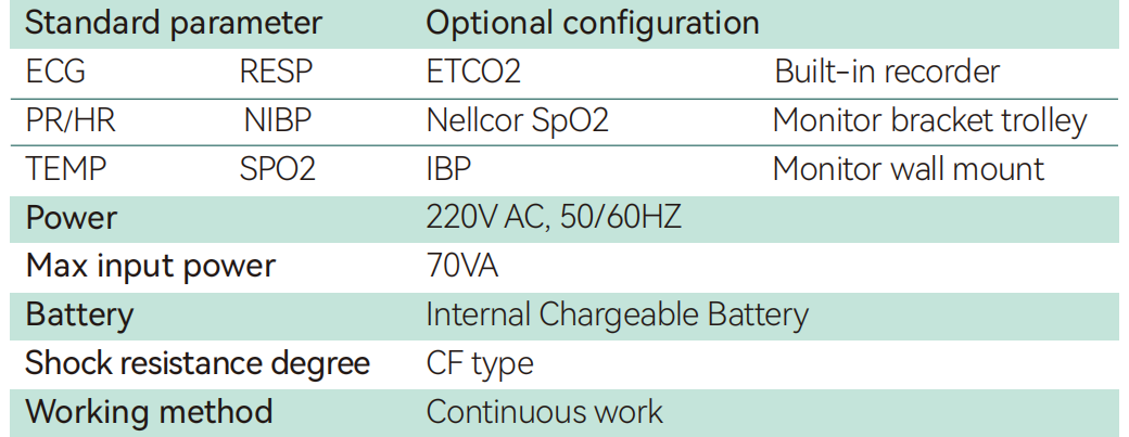 Patient monitor 8000B