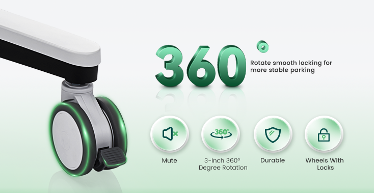 Ultrasound Laptop Cart Wheel