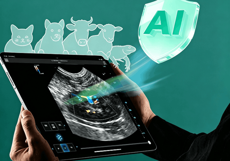 handheld ultrasound on tablet AI